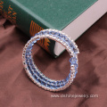 Multilayer Crystal Beaded Jewelry Rhinestone Stretch Bangle